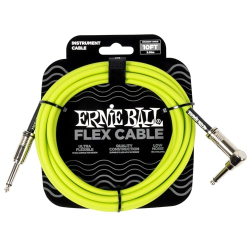 Ernie Ball Flex Instrumentenkabel gerade/gewinkelt 3,05 m (10 ft) - Grün von Ernie Ball