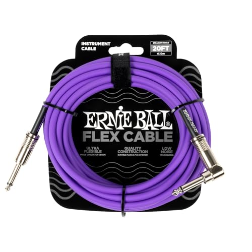 Ernie Ball Flex Instrumentenkabel gerade/gewinkelt 6,1 m (20 ft) - Lila von Ernie Ball