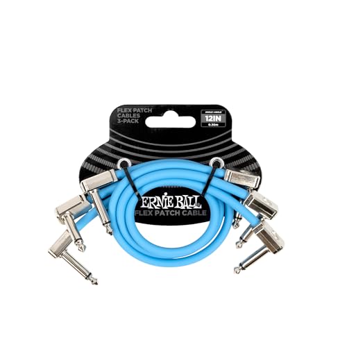 Ernie Ball Flex Patch Kabel 30 cm - Blau - 3er-Pack Ernie Ball Flex Patch Kabel 30 cm - Blau - 3er-Pack von Ernie Ball