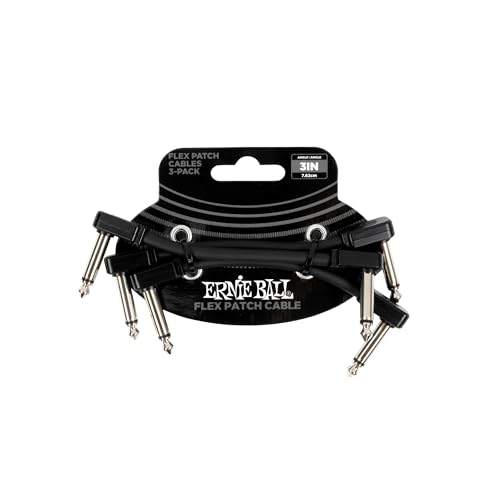 Ernie Ball Flex Patch Kabel 8 cm - Schwarz - 3er-Pack Ernie Ball Flex Patch Kabel 8 cm - Schwarz - 3er-Pack von Ernie Ball