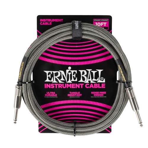 Ernie Ball Geflochtenes Instrumentenkabel, gerade/gerade, 3 m, Silberfuchs (P06429). Ernie Ball Geflochtenes Instrumentenkabel, gerade/gerade, 3 m, Silberfuchs (P06429). von Ernie Ball