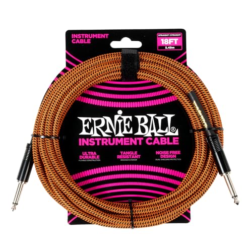 Ernie Ball Geflochtenes Gitarrenkabel, Gerade/Gerade, 5,49 m - Pumpkin Pie Ernie Ball Geflochtenes Gitarrenkabel, Gerade/Gerade, 5,49 m - Pumpkin Pie von Ernie Ball