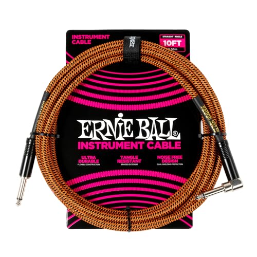 Ernie Ball Geflochtenes Gitarrenkabel, Gerade/Gewinkelt, 3 m - Pumpkin Pie Ernie Ball Geflochtenes Gitarrenkabel, Gerade/Gewinkelt, 3 m - Pumpkin Pie von Ernie Ball