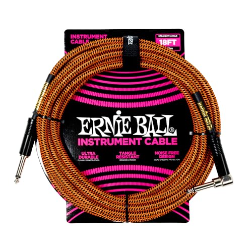 Ernie Ball Geflochtenes Gitarrenkabel, Gerade/Gewinkelt, 5,49 m - Pumpkin Pie Ernie Ball Geflochtenes Gitarrenkabel, Gerade/Gewinkelt, 5,49 m - Pumpkin Pie von Ernie Ball