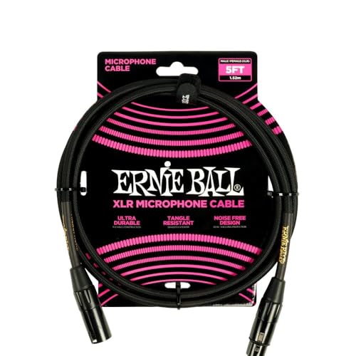 Ernie Ball XLR Mikrofonkabel geflochten 1,5m schwarz (P06390) von Ernie Ball