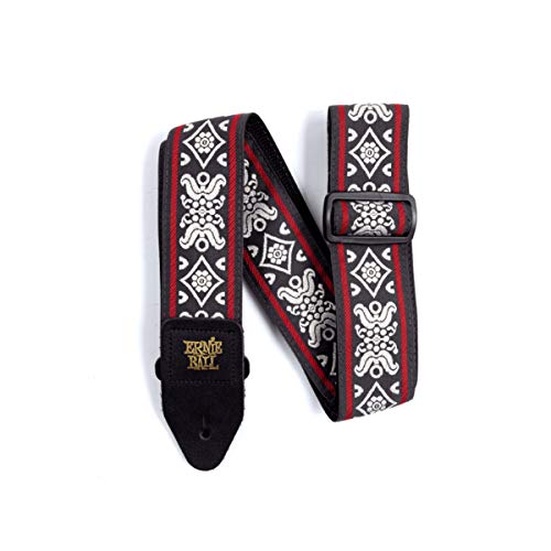 Ernie Ball Blackjack Red Jacquard Gitarrengurt von Ernie Ball