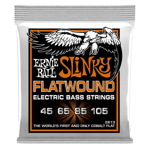 Ernie Ball Hybrid Slinky Flatwound E-Bass-Saiten, Stärke 45-105 von Ernie Ball