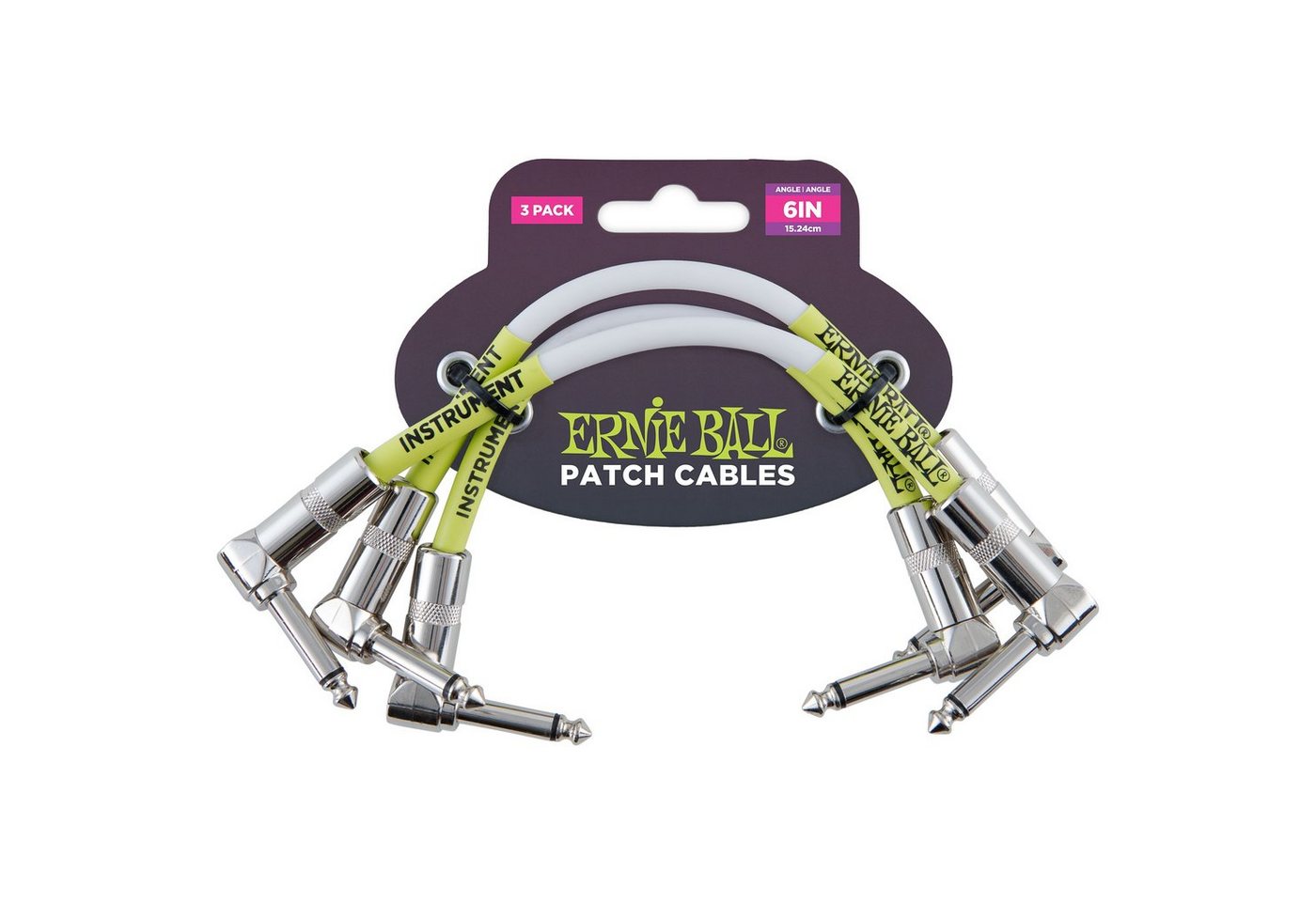 Ernie Ball Audio-Kabel, EB6051 Patchkabel 0,15 m - Stereo Patchkabel von Ernie Ball