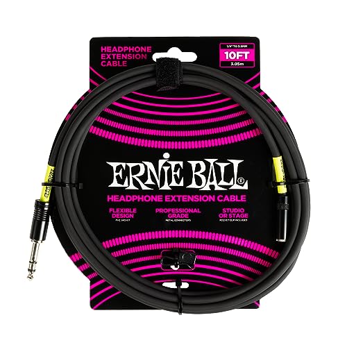 Ernie Ball Kopfhörer-Verlängerungskabel, 1/4 Zoll auf 3,5 mm, 3 m - Schwarz Ernie Ball Kopfhörer-Verlängerungskabel, 1/4 Zoll auf 3,5 mm, 3 m - Schwarz von Ernie Ball