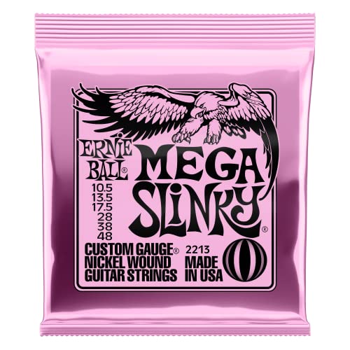 Ernie Ball Mega Slinky Nickel Wound E-Gitarrensaiten, Stärke 10.5-48 von Ernie Ball