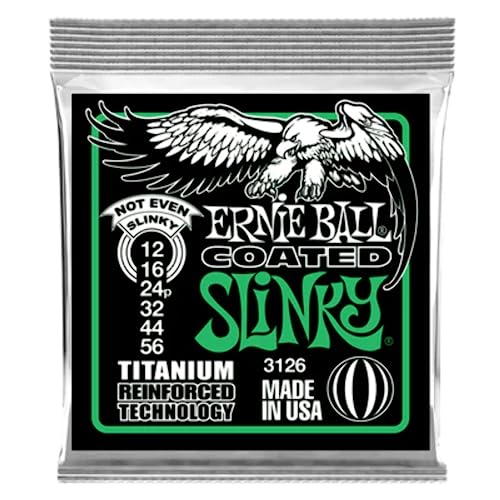 Ernie Ball Not Even Slinky Coated RPS E-Gitarrensaiten, Titandrahtwicklung, Stärke 12–56 von Ernie Ball