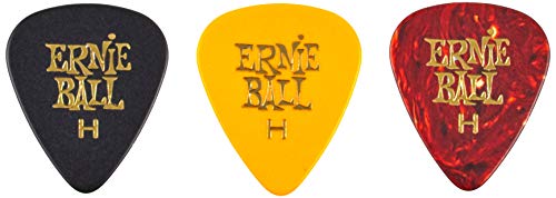 Ernie Ball P09180 Heavy Cellulose-Plektren, farblich sortiert, Beutel mit 12 Stück von Ernie Ball