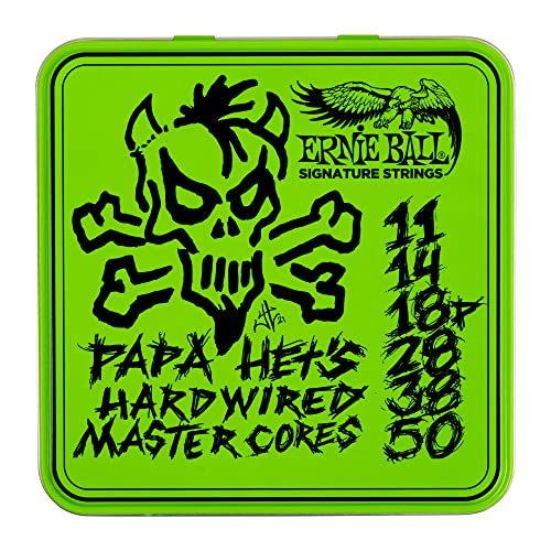 Ernie Ball Papa Het's Hardwired Master Core Signature E-Gitarrensaiten, 3er-Pack Dose, Limited Edition, 11-50 Gauge (P03821) von Ernie Ball