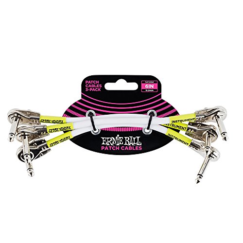 Ernie Ball Patchkabel, beidseitig flach gewinkelt, 15,24 cm, 3er-Pack, Weiß Ernie Ball Patchkabel, beidseitig flach gewinkelt, 15,24 cm, 3er-Pack, Weiß von Ernie Ball