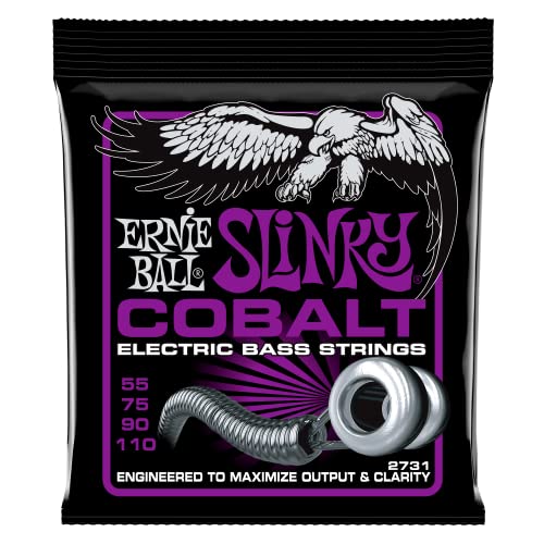 Ernie Ball Power Slinky Cobalt E-Bass-Saiten, Stärke 55–110 von Ernie Ball