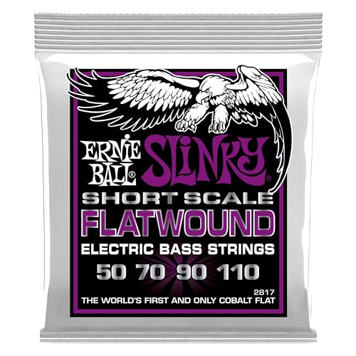 Ernie Ball Power Slinky Flatwound Short Scale Electric Bass Strings 50-110 Gauge (P02817) von Ernie Ball