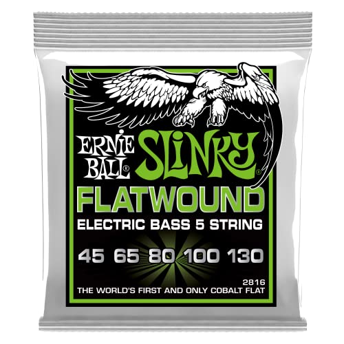 Ernie Ball Regular Slinky 5-Saiten Flatwound E-Gitarrensaiten, Stärke 45-130 von Ernie Ball