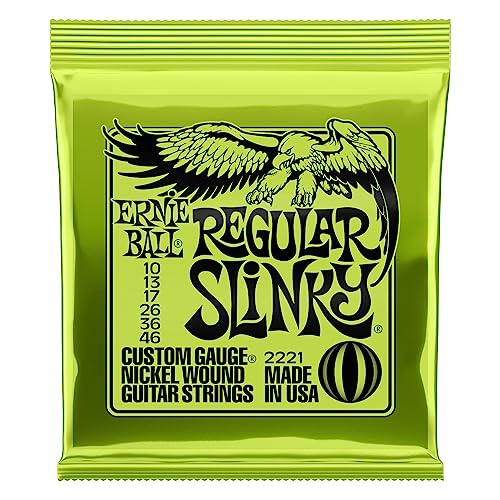 Ernie Ball Regular Slinky Nickel Wound E-Gitarrensaiten, Stärke 10-46 von Ernie Ball