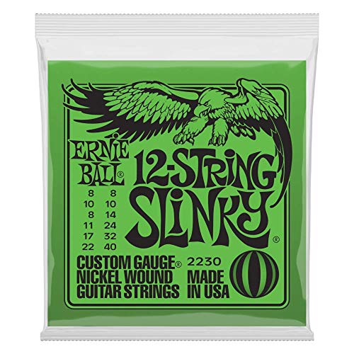 Ernie Ball Slinky 12-String Nickel Wound E-Gitarrensaiten, Stärke 8-40 von Ernie Ball