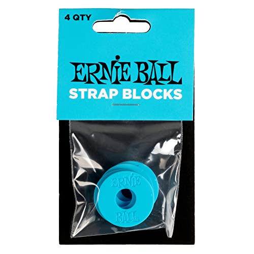 Ernie Ball Strap Blocks, 4 Stück - Blau von Ernie Ball