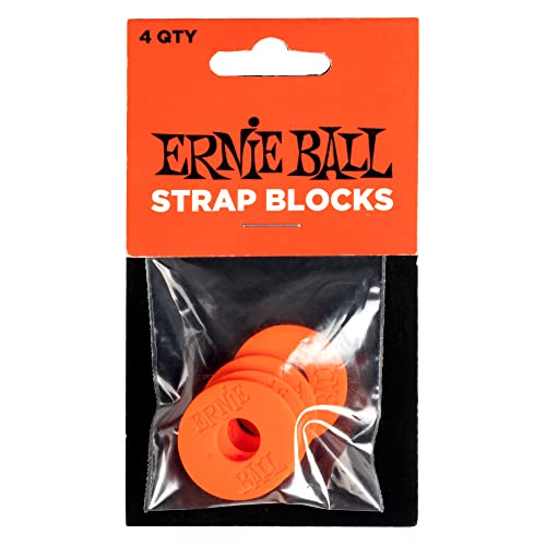 Ernie Ball Strap Blocks, 4 Stück - dunkelorange von Ernie Ball