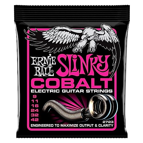Ernie Ball Super Slinky Cobalt E-Gitarrensaiten, Stärke 9–42 von Ernie Ball