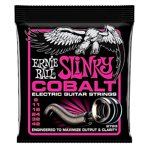 Ernie Ball Super Slinky Cobalt E-Gitarrensaiten, Stärke 9–42 Ernie Ball Super Slinky Cobalt E-Gitarrensaiten, Stärke 9–42 von Ernie Ball