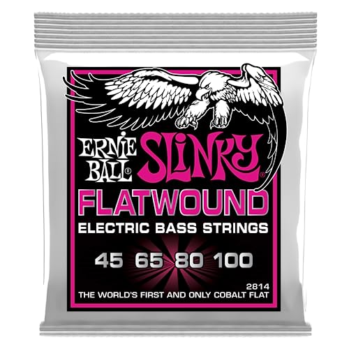 Ernie Ball Super Slinky Flatwound E-Bass-Saiten, Stärke 45-100 von Ernie Ball