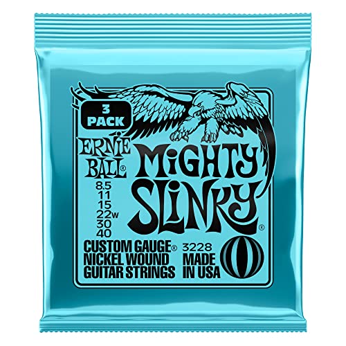 Mighty Slinky Nckl Wnd Elec Gtr Strings 3 Pk 8.5 40 von Ernie Ball