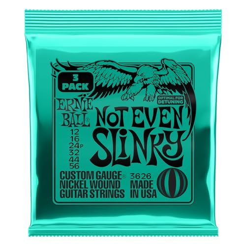 Ernie Ball Not Even Slinky Nickel Wound E-Gitarrensaiten, 3er-Pack, Stärke 12-56 Ernie Ball Not Even Slinky Nickel Wound E-Gitarrensaiten, 3er-Pack, Stärke 12-56 von Ernie Ball