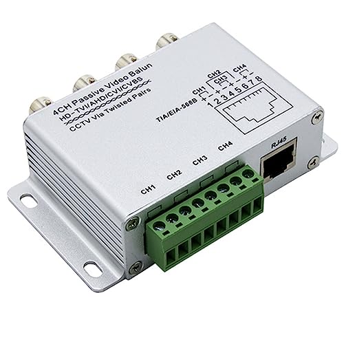 Erpmlyo Balun Video Passiv 4CH für TVI CVI AHD CCTV über verdrehte Paare Balun Video UTP Transmitter 4CH BNC auf UTP RJ45 Erpmlyo Balun Video Passiv 4CH für TVI CVI AHD CCTV über verdrehte Paare Balun Video UTP Transmitter 4CH BNC auf UTP RJ45 von Erpmlyo