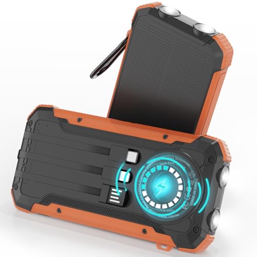ERRBBIC Solar-Ladegerät, Powerbank, 20.000 mAh, tragbares kabelloses Ladegerät, 15 W Schnellladung, externer Akku mit Dual-Taschenlampe und USB-C-Ausgängen, mobile Stromversorgung für den Außenbereich ERRBBIC Solar-Ladegerät, Powerbank, 20.000 mAh, tragbares kabelloses Ladegerät, 15 W Schnellladung, externer Akku mit Dual-Taschenlampe und USB-C-Ausgängen, mobile Stromversorgung für den Außenbereich von Errbbic