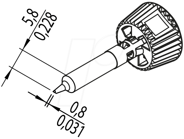 ERSA 0142CDLF08 - Ersadur Lötspitze, 0,8 mm meißelförmig von Ersa