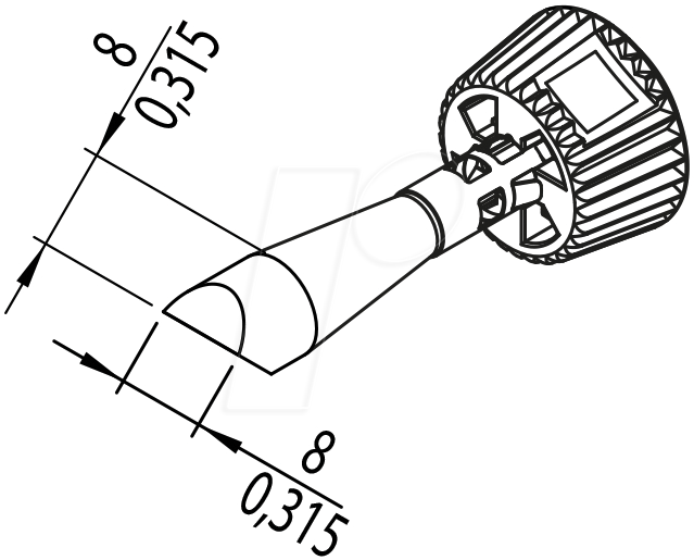 ERSA 0142CDLF80A - Ersadur Lötspitze, 8 mm asymmetrisch von Ersa