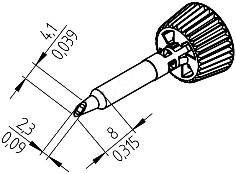 ERSA 0142WDLF23 - Ersadur Lötspitze, 2,3 mm konkav von Ersa