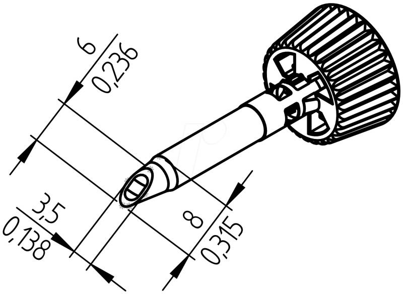 ERSA 0142WDLF35 - Ersadur Lötspitze, 3,5 mm konkav von Ersa