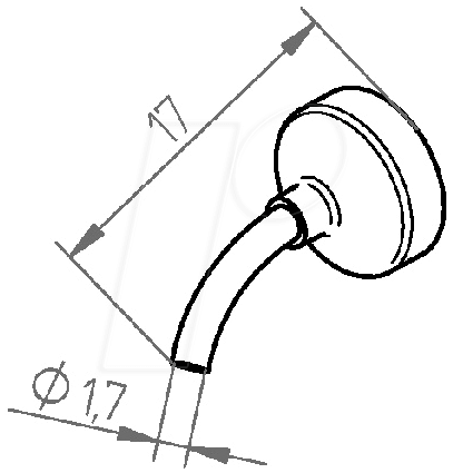 ERSA 0472DR - Heißluftdüse 0472DR, 1,7 mm, gerade von Ersa