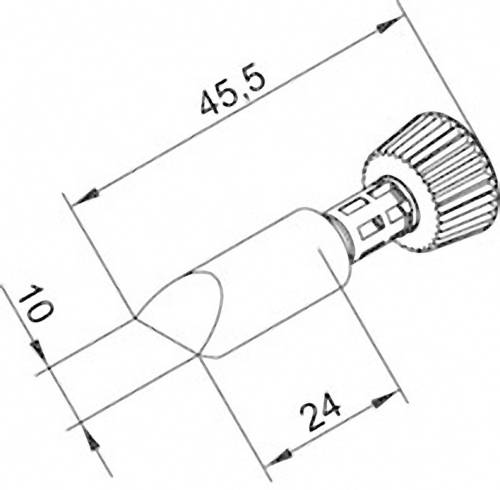 Ersa 0102CDLF100/SB Lötspitze Meißelform Spitzen-Größe 10mm Spitzen-Länge 45.5mm Inhalt 1St. von Ersa