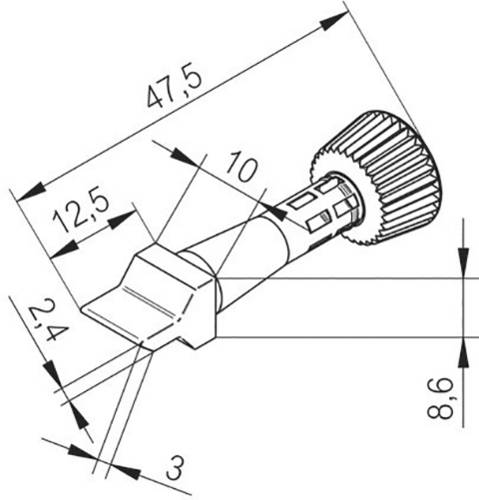 Ersa 0102ZDLF100 Lötspitze Spitzen-Größe 150mm Inhalt 1St. von Ersa