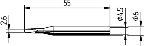 Ersa 0162KD Lötspitze Meißelform, gerade Spitzen-Größe 2.60mm Inhalt 1St. Ersa 0162KD Lötspitze Meißelform, gerade Spitzen-Größe 2.60mm Inhalt 1St. von Ersa