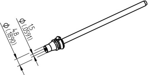 Ersa 0742ED1548H/SB Entlötspitze Konisch Spitzen-Länge 79.25mm Inhalt 1St. von Ersa