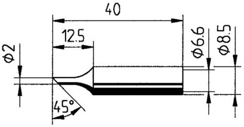 Ersa 0832FDLF Lötspitze angeschrägt Spitzen-Größe 2mm Inhalt 1St. von Ersa