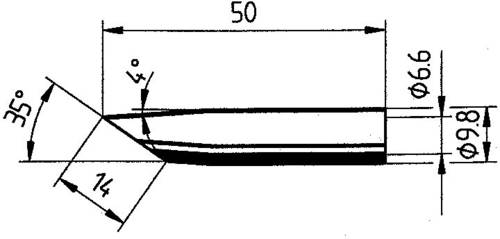 Ersa 0832GDLF Lötspitze angeschrägt Spitzen-Größe 14mm Inhalt 1St. von Ersa