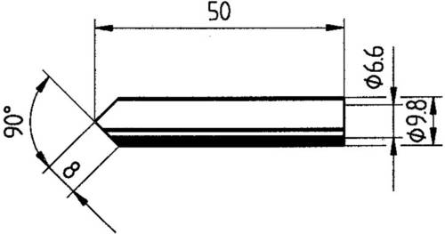 Ersa 0832MDLF Lötspitze Meißelform, gerade Spitzen-Größe 9.80mm Inhalt 1St. von Ersa