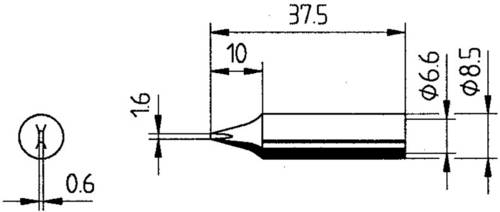 Ersa 0842YD Lötspitze Meißelform, ERSADUR Inhalt 1St. von Ersa