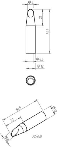 Ersa 0852GD Lötspitze angeschrägt Spitzen-Größe 8mm Inhalt 1St. Ersa 0852GD Lötspitze angeschrägt Spitzen-Größe 8mm Inhalt 1St. von Ersa