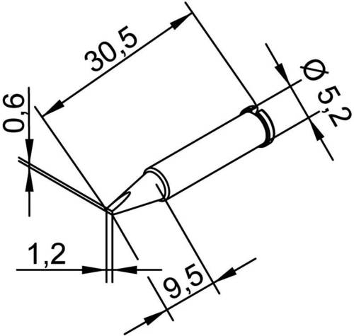 Ersa 102 CD LF 12 Lötspitze Meißelform, gerade Spitzen-Größe 1.2mm Inhalt 1St. von Ersa