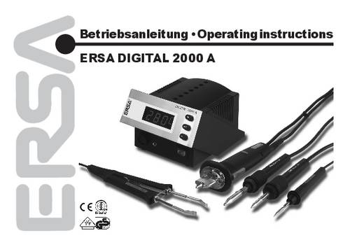 Ersa 2000A Power Tool Lötstation digital 80W +50 - +450°C Ersa 2000A Power Tool Lötstation digital 80W +50 - +450°C von Ersa