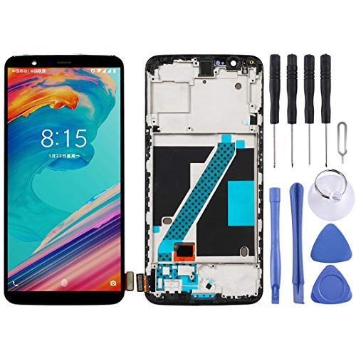 Ersatzteile Meizu LCD-Bildschirm LCD Screen und Digitizer Full Assembly mit Rahmen for Oneplus 5T A5010 (Schwarz) (Farbe : Black) von Ersatzteile