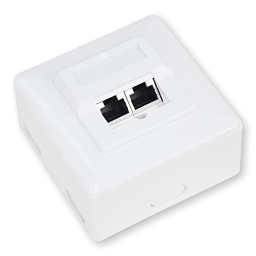 Erwin Weiß GmbH CAT 6 Universaldose 2xRJ45 Aufputz - LSA Anschluss von Erwin Weiß GmbH